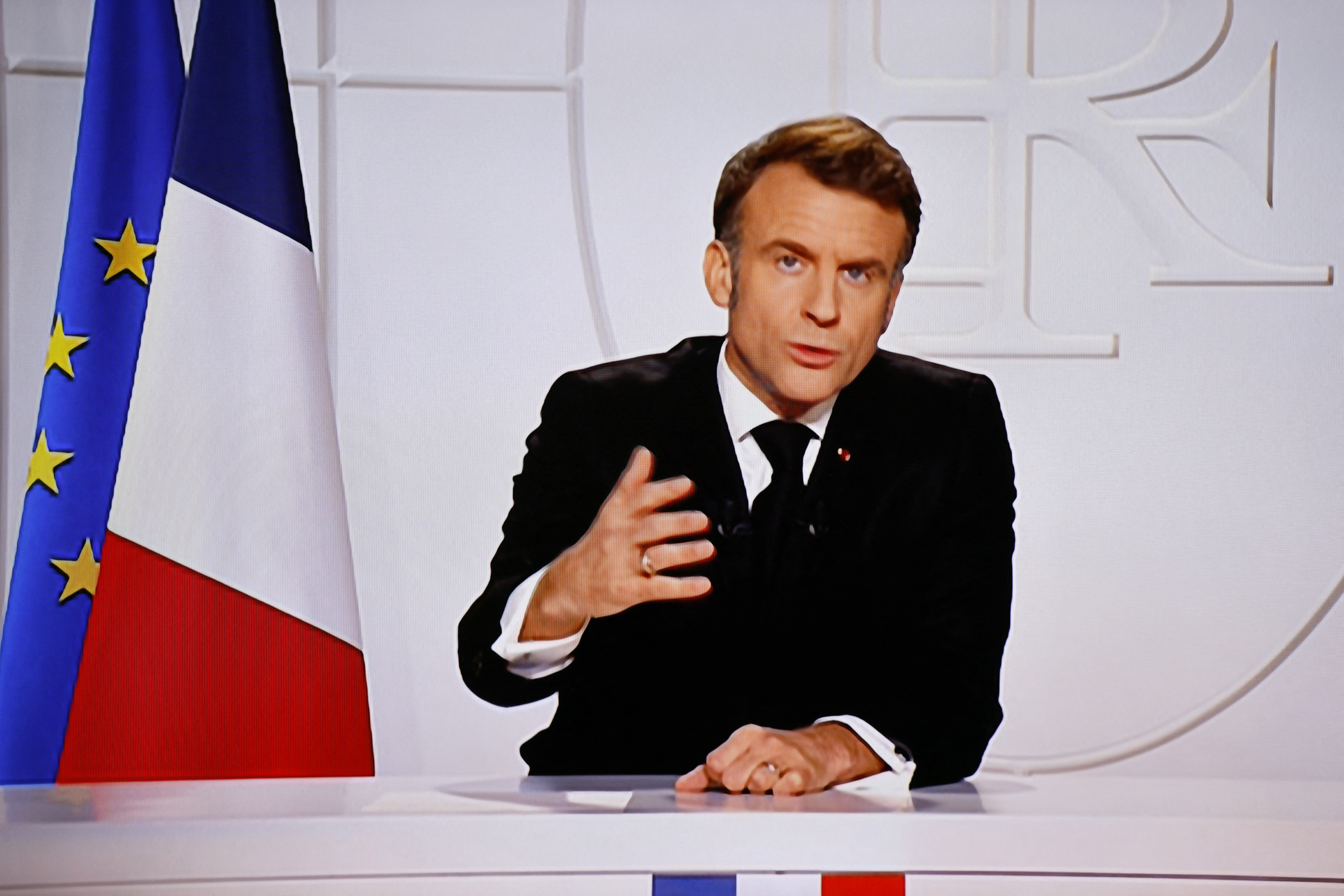 法國總統馬克宏(Emmanuel Macron)(圖)呼籲歐美施壓俄羅斯接受烏克蘭停火提案。資料照片 (AFP)