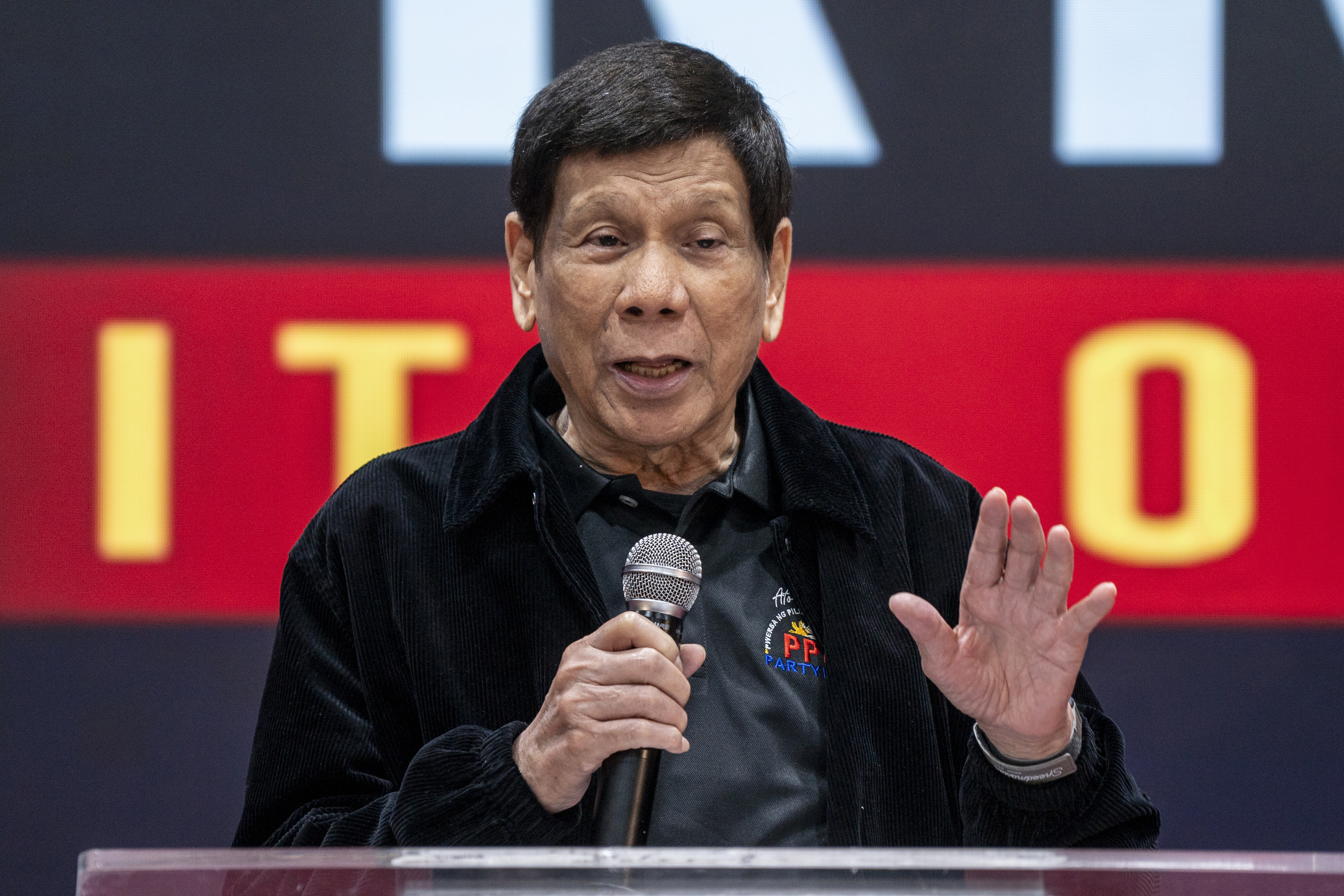 菲律賓前總統杜特蒂(Rodrigo Duterte)。(AP/達志影像)