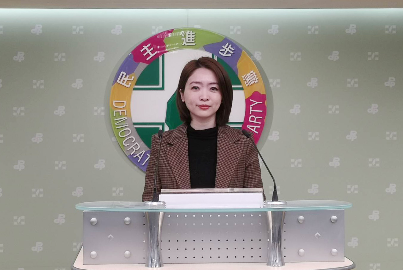 民進黨發言人韓瑩。(劉玉秋 攝)