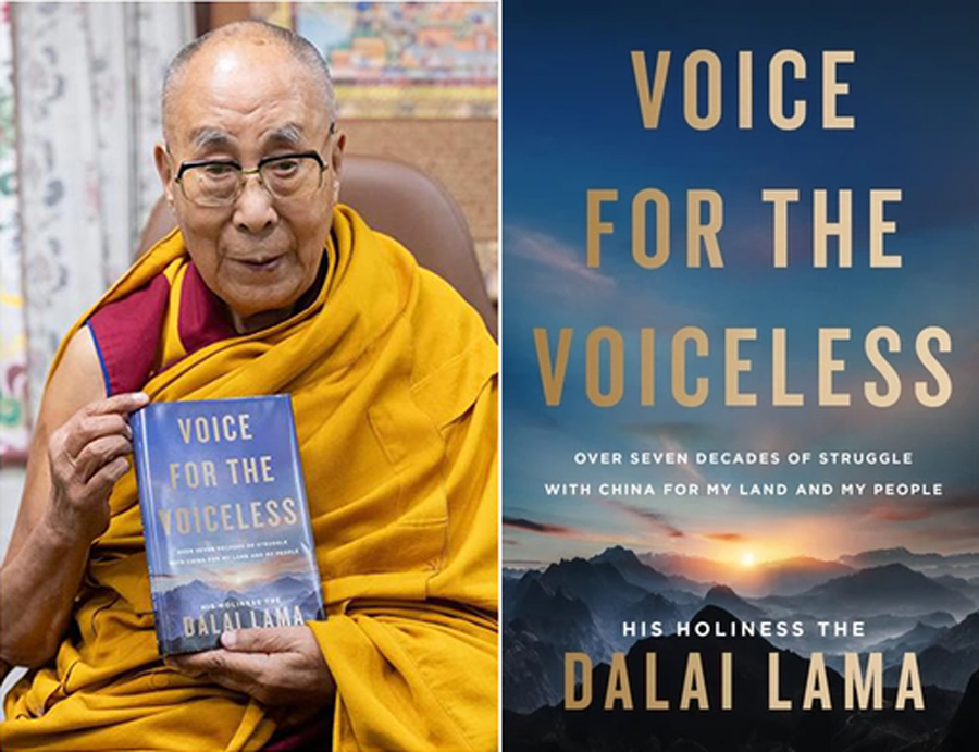 達賴喇嘛出新書「為無聲者發聲」(Voice for the Voiceless，暫譯)。(圖：X平台)