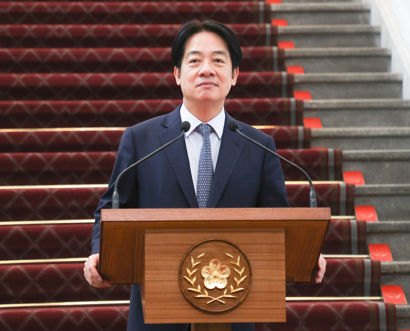 總統府13日下午在敞廳舉行「國安高層會議會後記者會」，總統賴清德（圖）親上火線發表談話。中央社記者謝佳璋攝  114年3月13日 (圖：中央社)