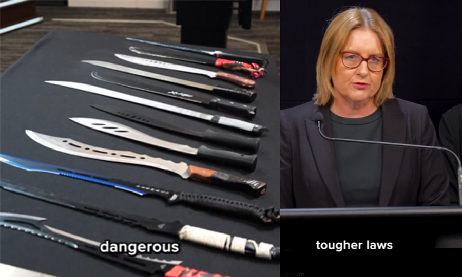 遏制刀具犯罪，澳洲維多利亞首禁開山刀。(X@JacintaAllanMP)