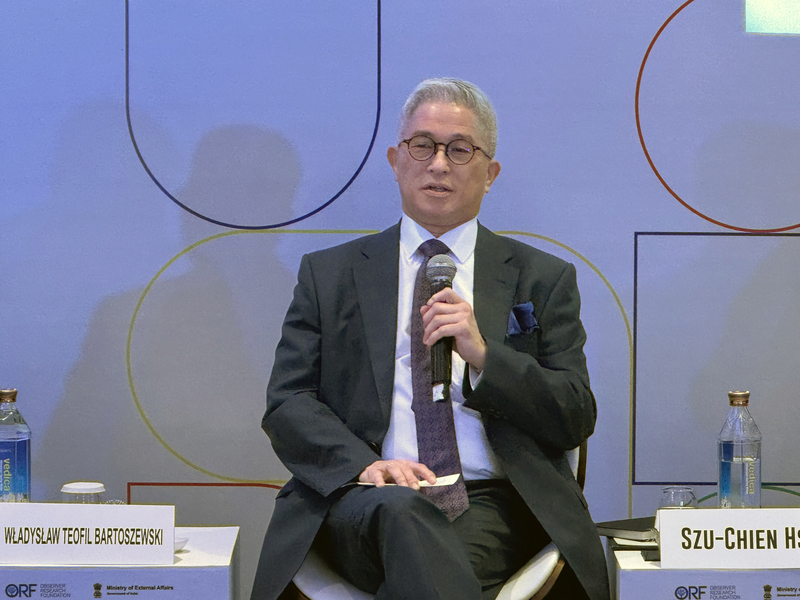 台灣議題成(為)印度「瑞辛納對話」焦點，與會的國家安全會議副秘書長徐斯儉（圖）針對中國威脅、台積電增加在美投資等問題逐一作出回應。(圖：中央社)