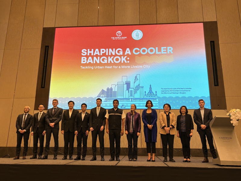 世界銀行(World Bank)和曼谷市政府攜手合作，26日發布報告「形塑一個涼爽的曼谷：對抗城市高溫建立一個宜居城市」。(圖：中央社)