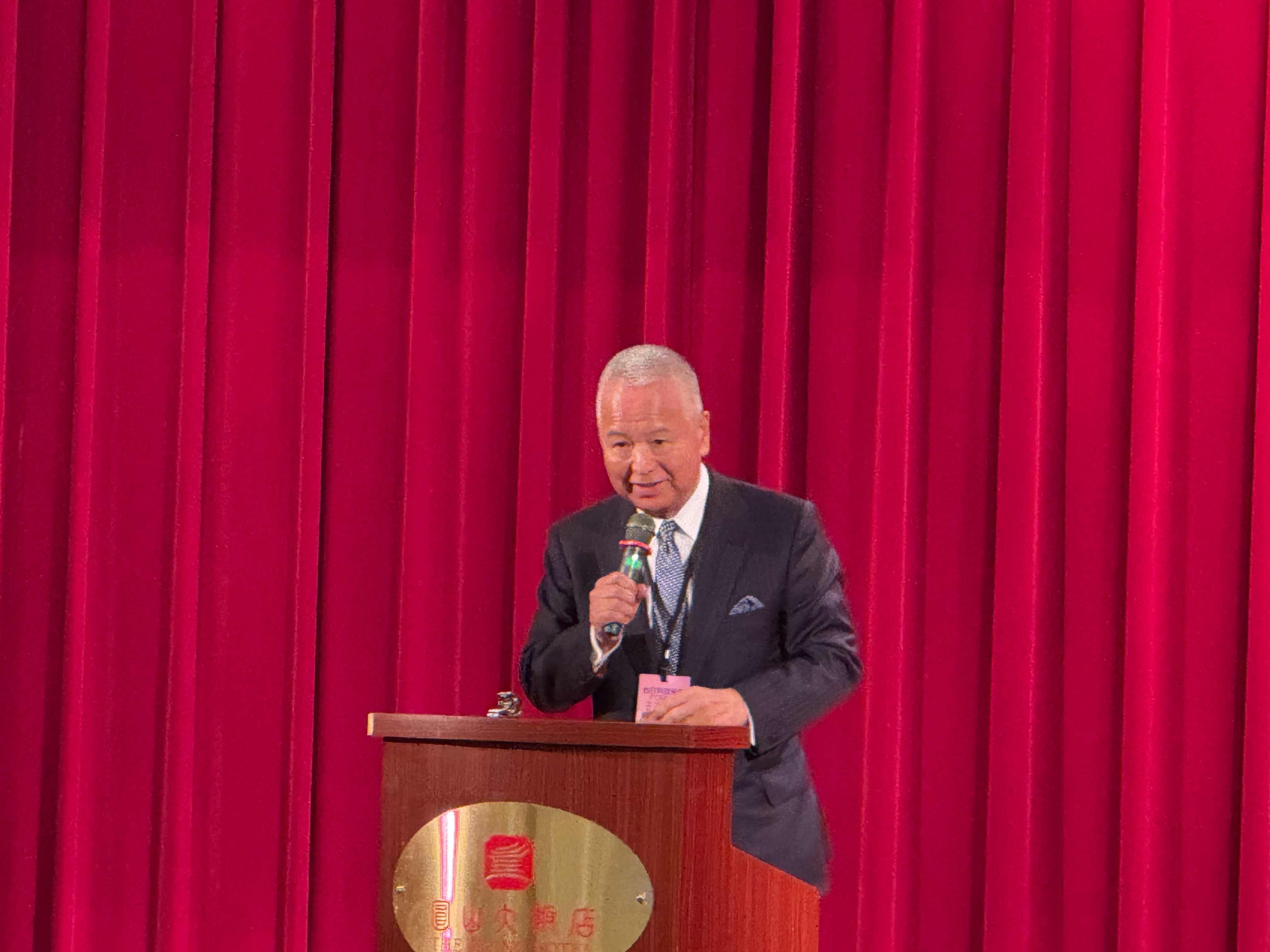 日本前經濟產業大臣甘利明指出，日本盼與台灣合作成為兩大穩定的半導體製造體系，共同支撐全球數位轉型需求，成為維持自由民主社會的基礎。(謝佳興 攝)