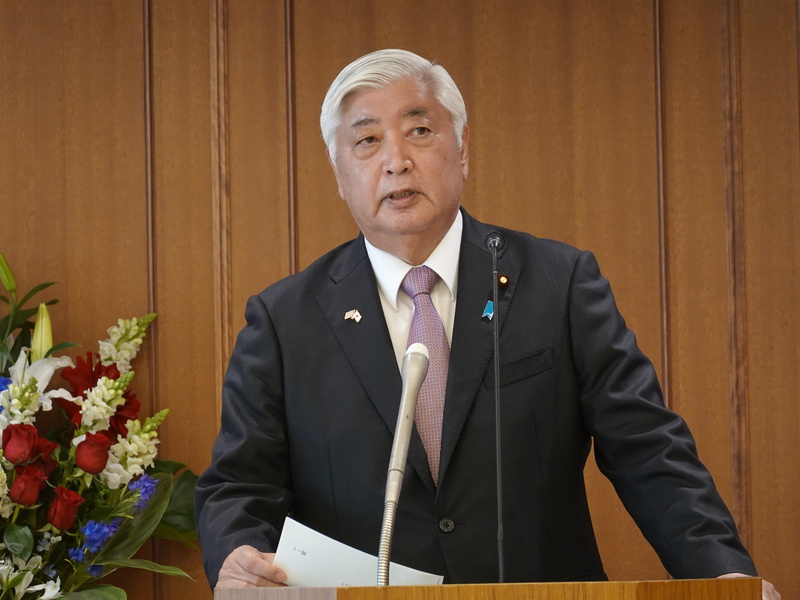 日本防衛大臣中谷元。(圖：中央社)