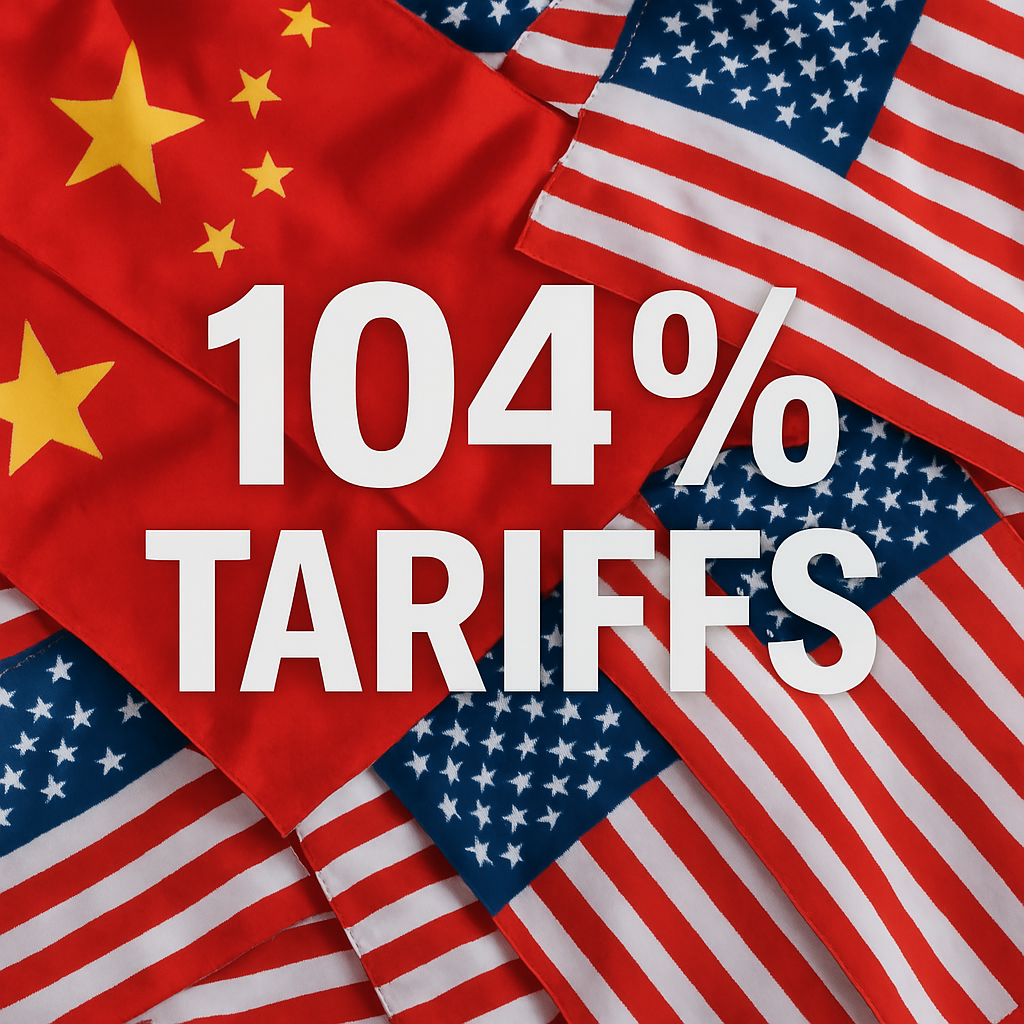 美國9日正式對中國課徵104%進口關稅。(AI生成圖)