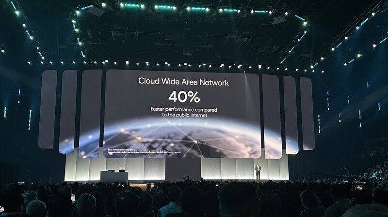 Google Cloud Next大會9日在拉斯維加斯登場，Google執行長皮查伊在主題演講現身。(圖：中央社)