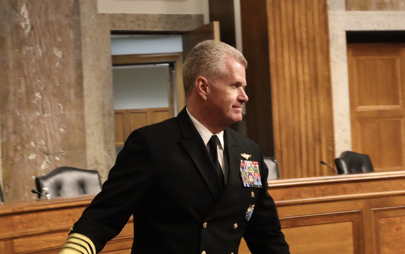 美國聯邦參議院軍事委員會10日舉行聽證會，美軍印太司令部司令帕帕羅列席備詢。 (圖：中央社)