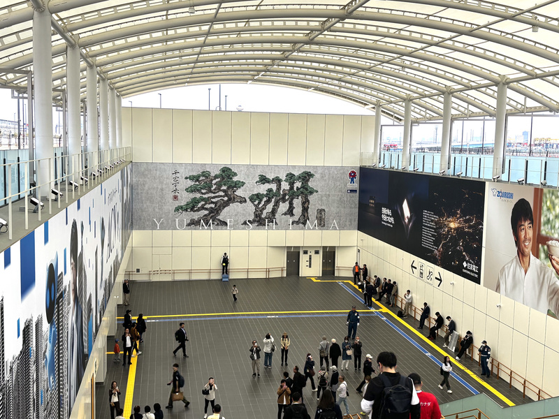 日本大阪地下鐵中央線夢洲站，是距離2025年世界博覽會（大阪關西世博）會場最近的車站。(圖：中央社)