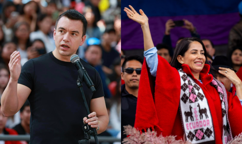 厄瓜多總統大選決選，將由現任厄瓜多總統諾波亞(Daniel Noboa)(左)對決左派挑戰者龔薩雷茲(Luisa Gonzalez)(右)。(FB/@DanielNoboaOk，FB/@LuisaGonzalezAlcivar，央廣合成)