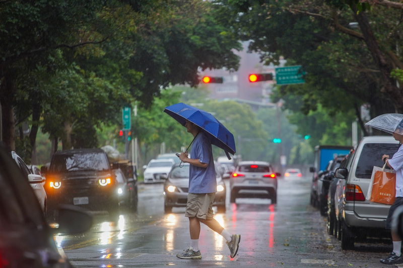 台北市26日陰雨綿綿。(中央社資料照片)