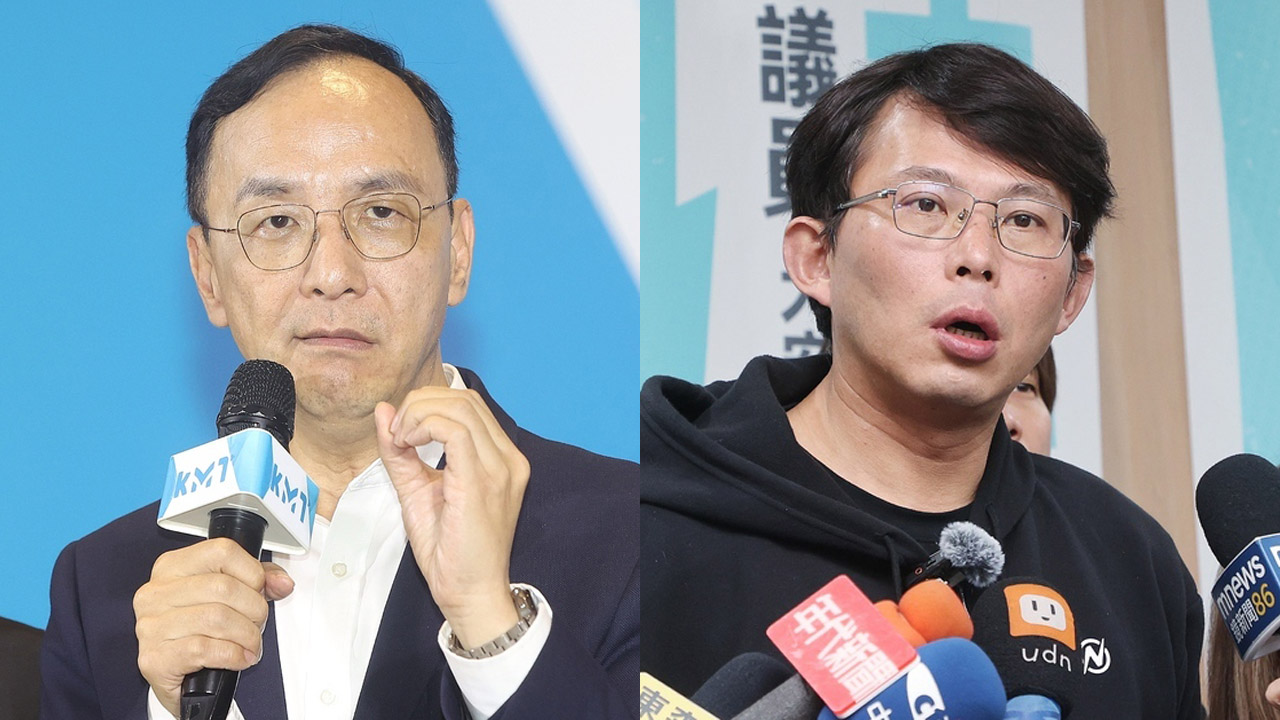 國民黨主席朱立倫(左)20日表示，22日將與民眾黨主席黃國昌(右)共商國是。資料合成照。(圖：中央社)