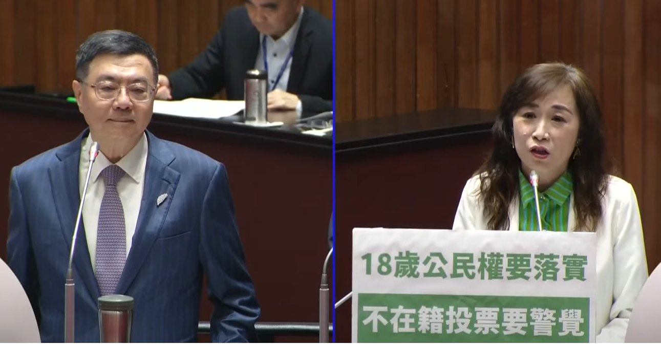 行政院長卓榮泰(左)、民進黨立委林宜瑾(右)。(翻攝國會頻道)