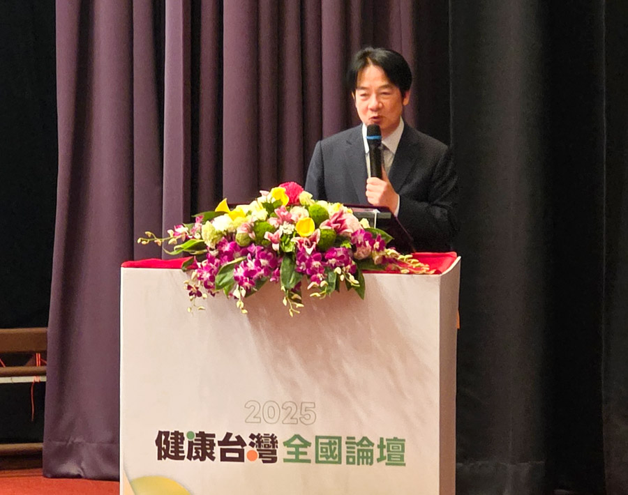 賴清德總統27日出席2025健康台灣全國論壇。(謝佳興 攝)