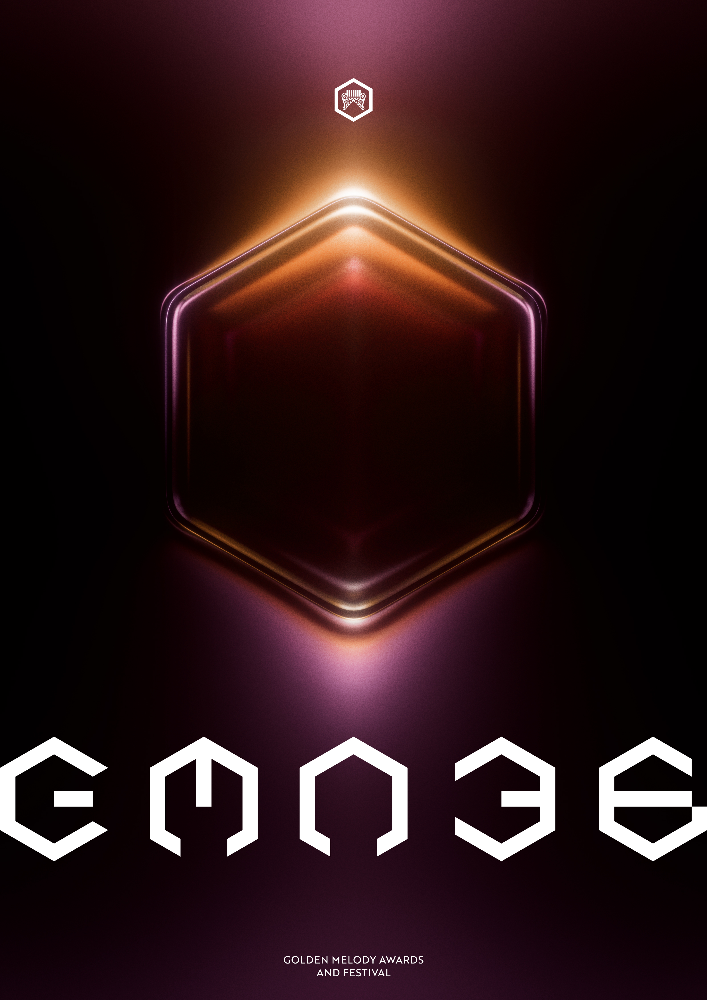 金曲36主視覺曝光，以「六角形」為主軸，共有三系列海報，展現其平衡、穩定與團結的幾何之美。(台視提供)