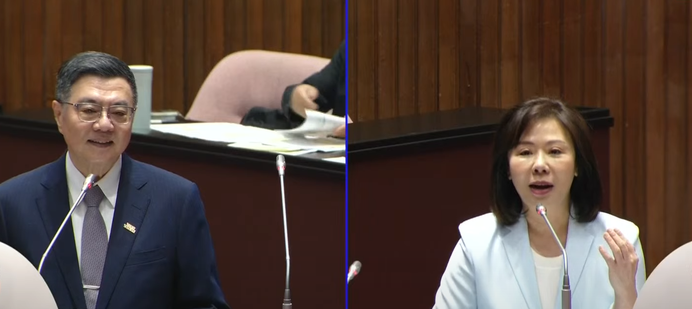 行政院長卓榮泰(左)、國民黨立委李彥秀(右)。(翻攝國會頻道)