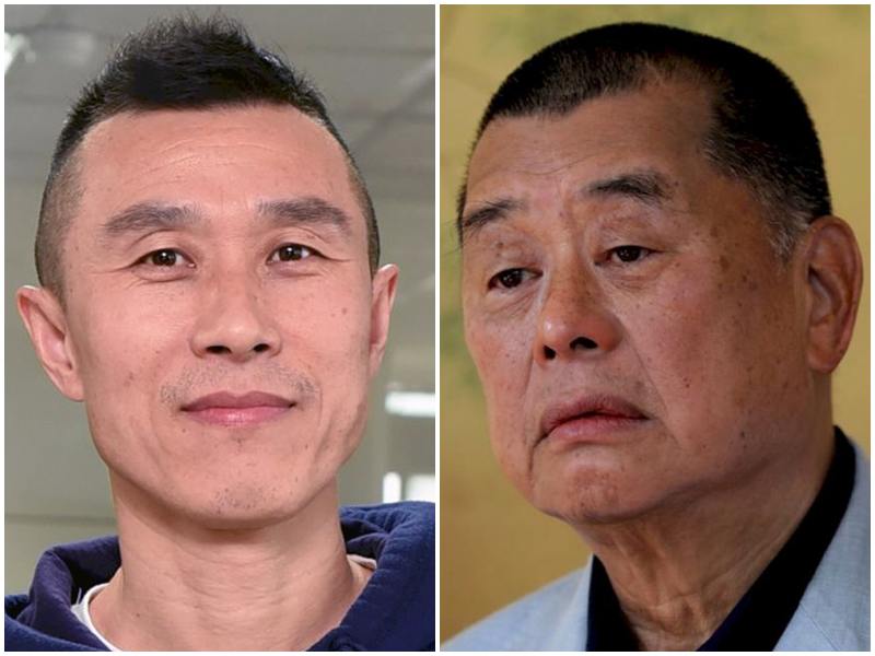 八旗文化總編輯富察(李延賀)(左)、香港壹傳媒集團創辦人黎智英。(合成圖)