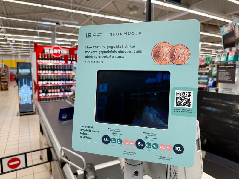 5月起立陶宛實施現金支付金額尾數調整制度，以減少使用1、2歐分硬幣。(圖：中央社)