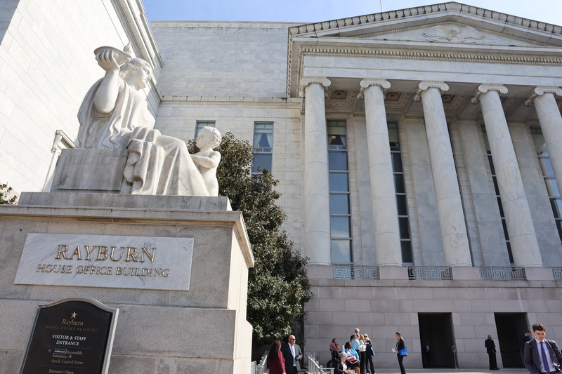 美國聯邦眾議院5日將表決「台灣保證實施法案」及「台灣國際團結法案」。圖為雷伯恩眾議院辦公大樓。 (圖：中央社)