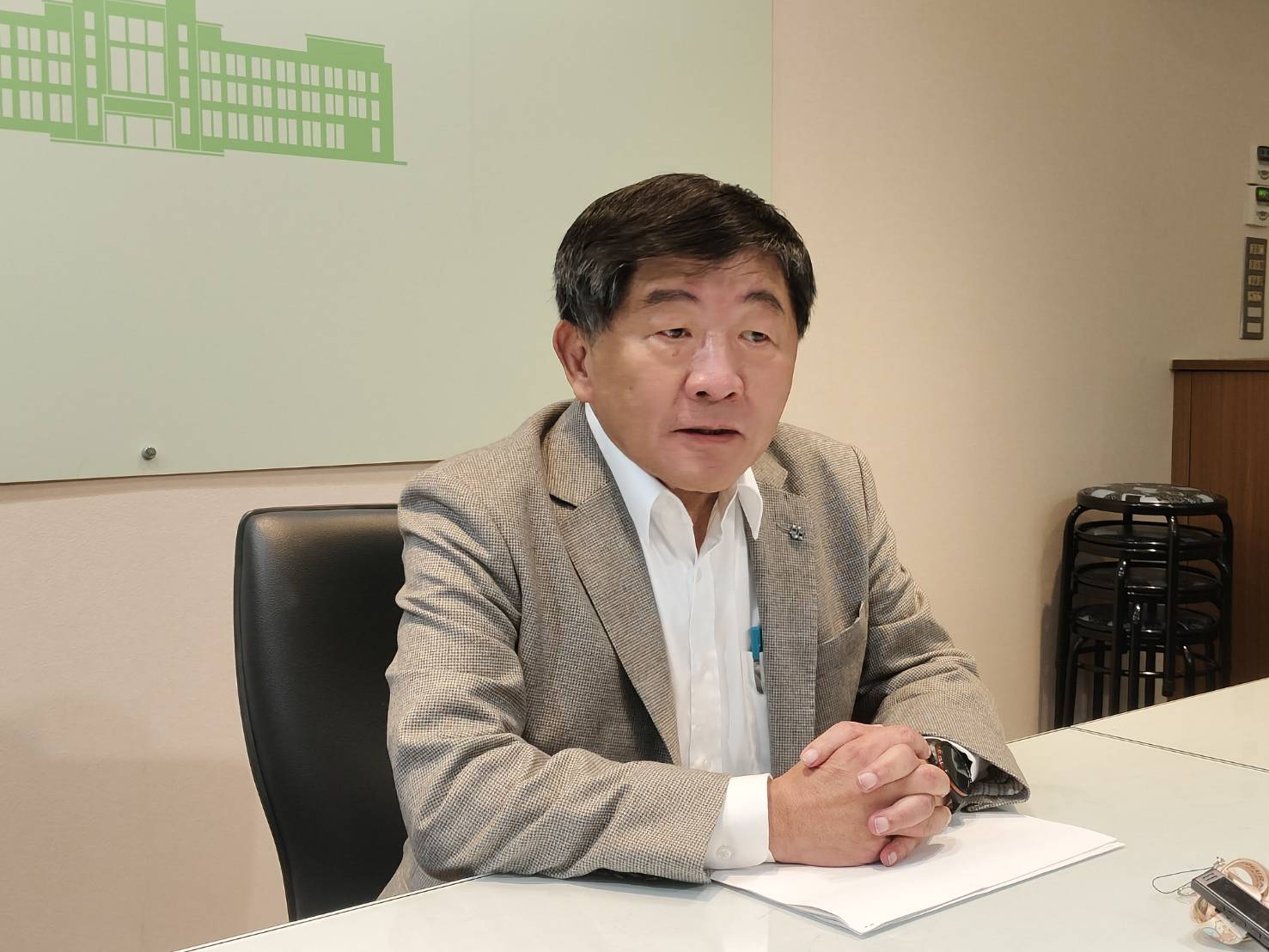 政務委員陳時中。(王韋婷攝)