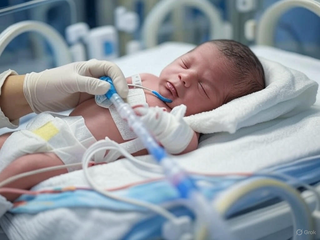 早產兒。示意圖。(AI生成圖)