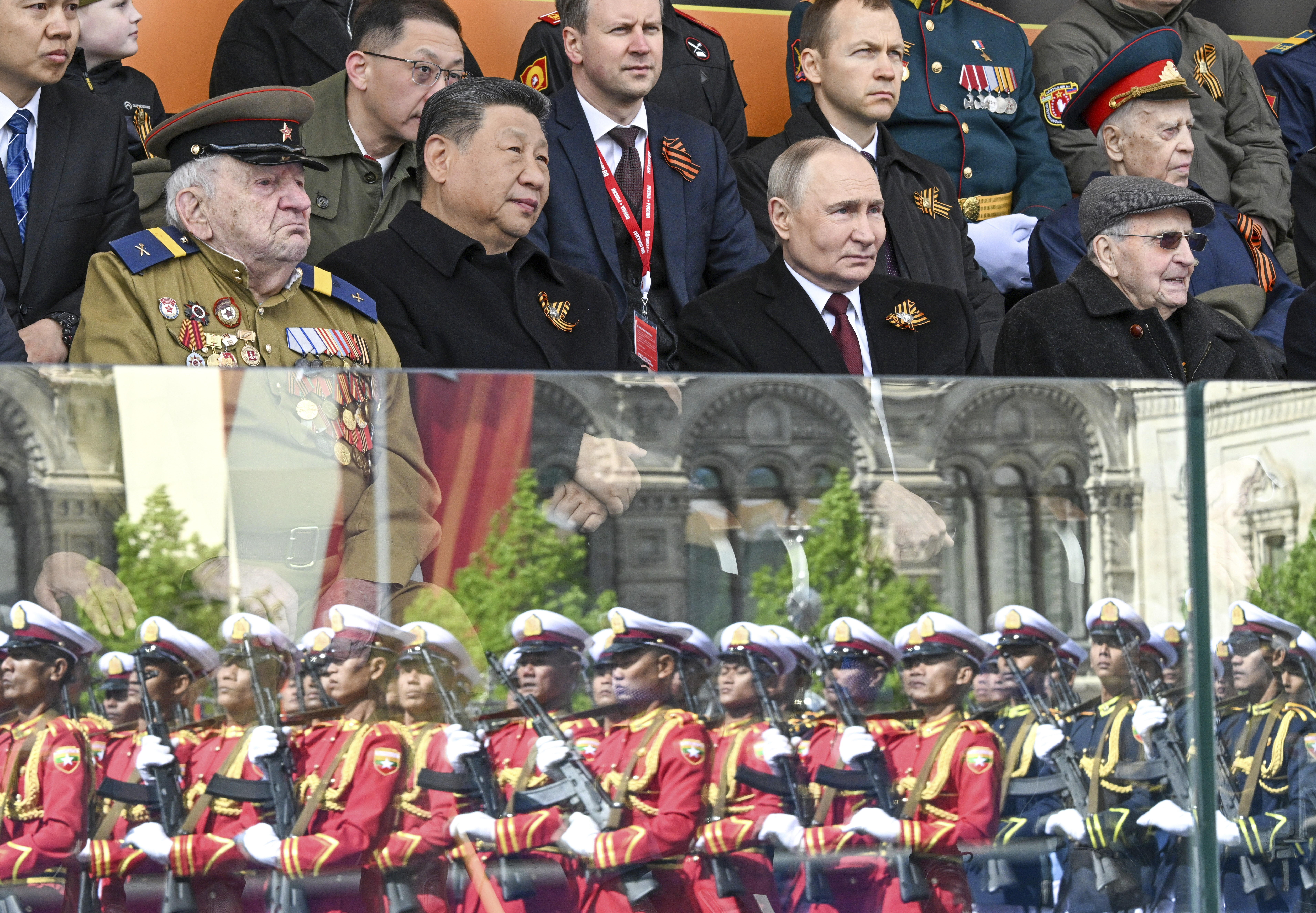 俄羅斯9日舉行大閱兵紀念二戰勝利80週年。 (美聯社/達志影像)