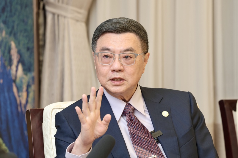 行政院長卓榮泰9日接受中央社專訪。 (圖：中央社)