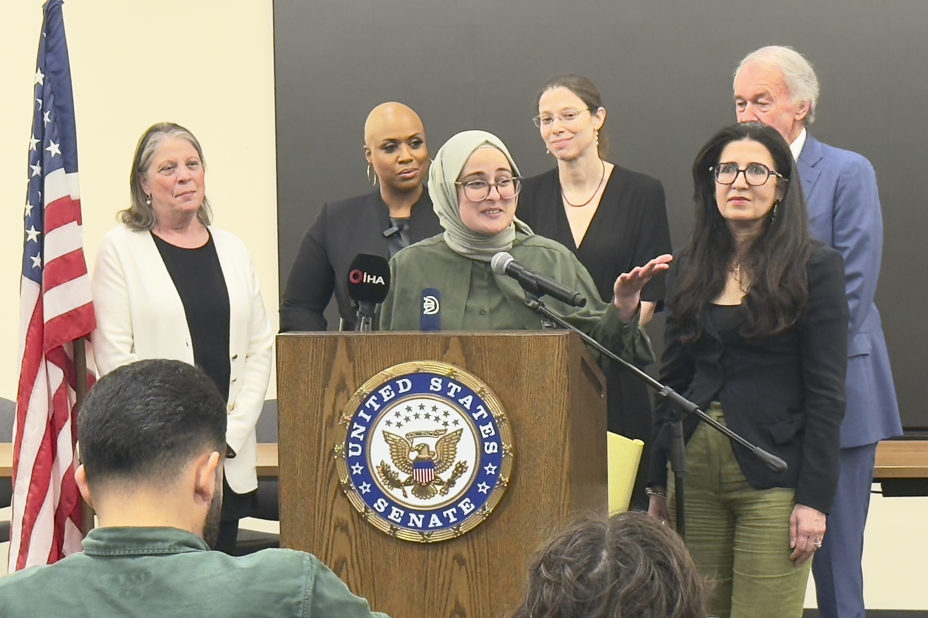 美國土耳其籍博士生奧茲圖克(Rumeysa Ozturk)。(美聯社/達志影像)