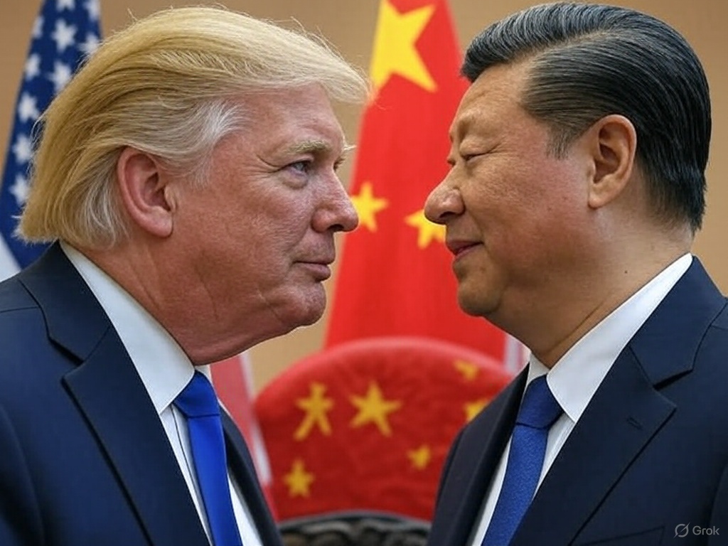 美中談判為全球對等關稅定錨，對台關稅或落在10%到20%(圖grok生成)