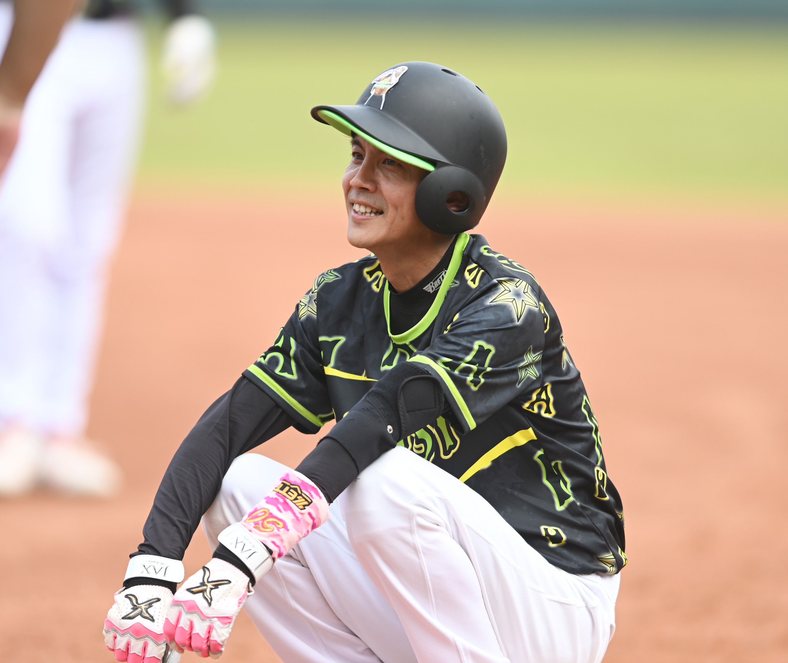 藝人組成的隊伍「閃亮齊心大家都愛短今」明星棒球隊，本屆世壯運首場比賽就遭對手逆轉，成員阿翔直呼可惜。(雙北世壯運執委會提供)