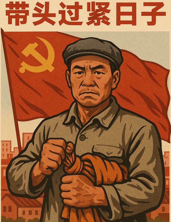 中共中央近期修訂《黨政機關厲行節約反對浪費條例》，並大張旗鼓呼籲黨政應「帶頭過緊日子」。示意圖。(AI生成圖)