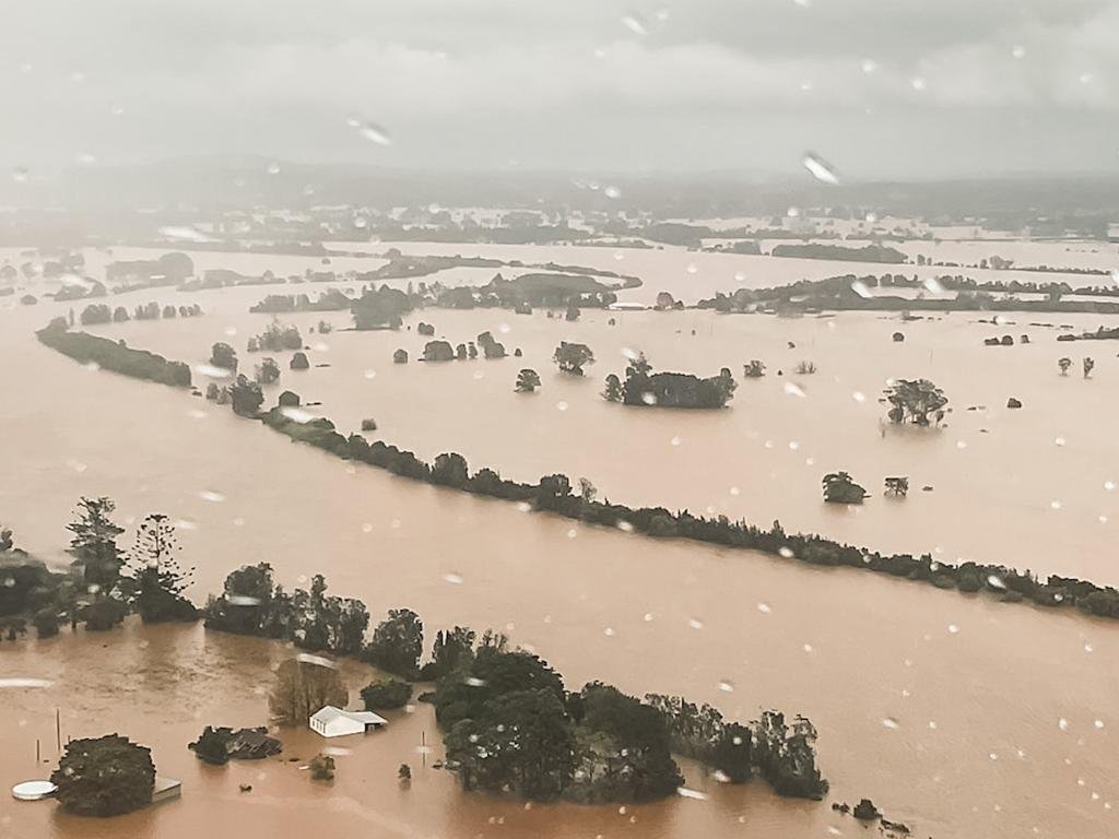 示意圖。新南威爾斯州及中北岸河流狀況。(X平台/StormWatch)