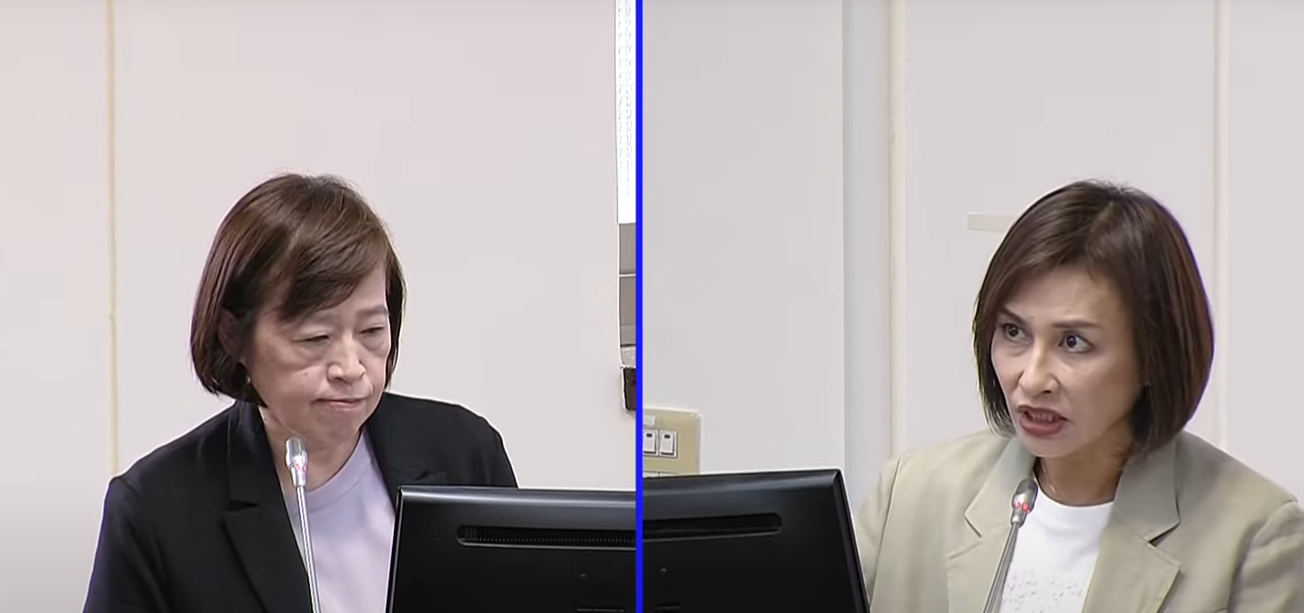 國發會副主委高仙桂(左)、民進黨立委邱議瑩(右)。(翻攝國會頻道)