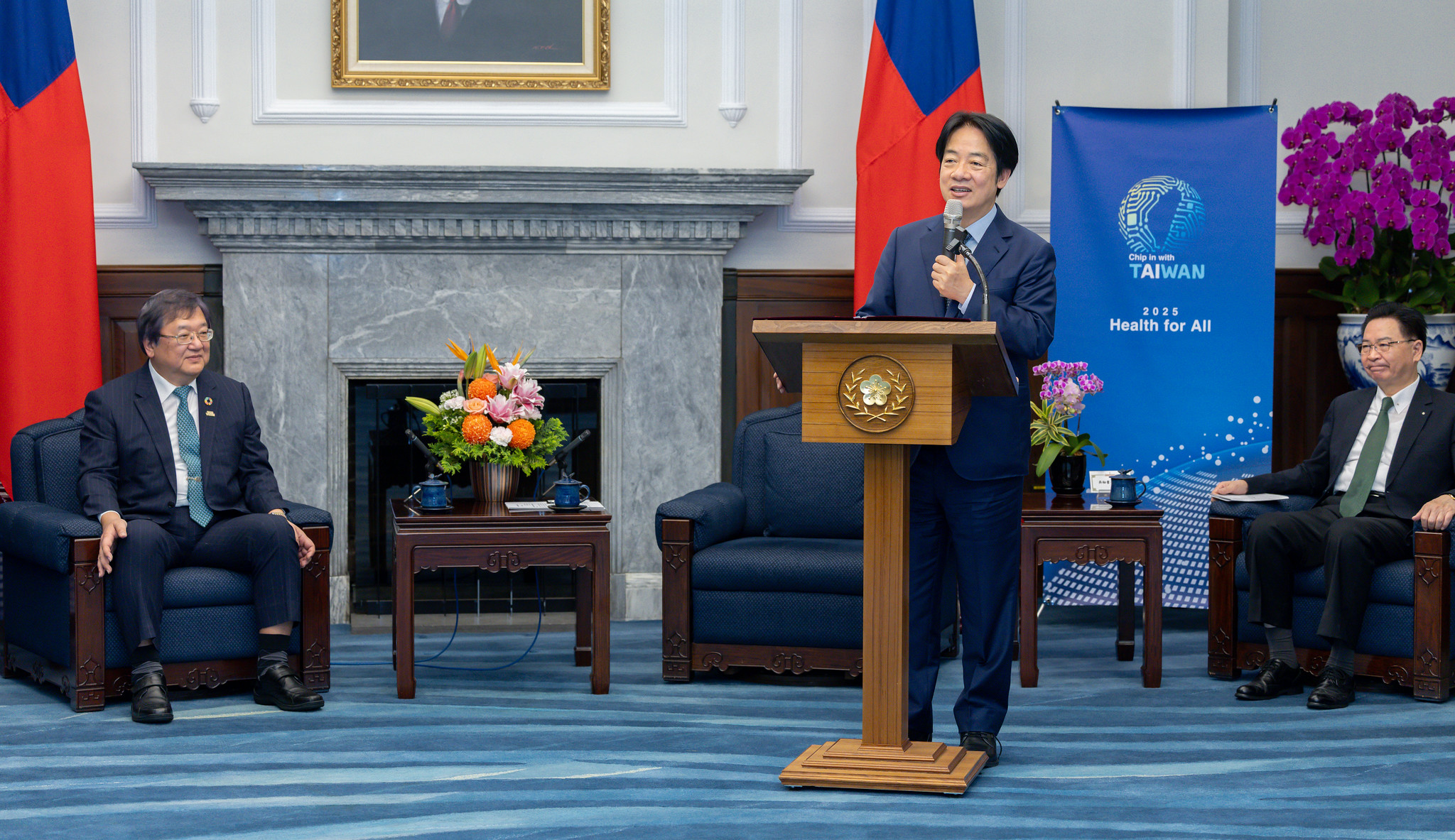 賴清德總統24日接見「世衛行動團」。(圖：總統府)