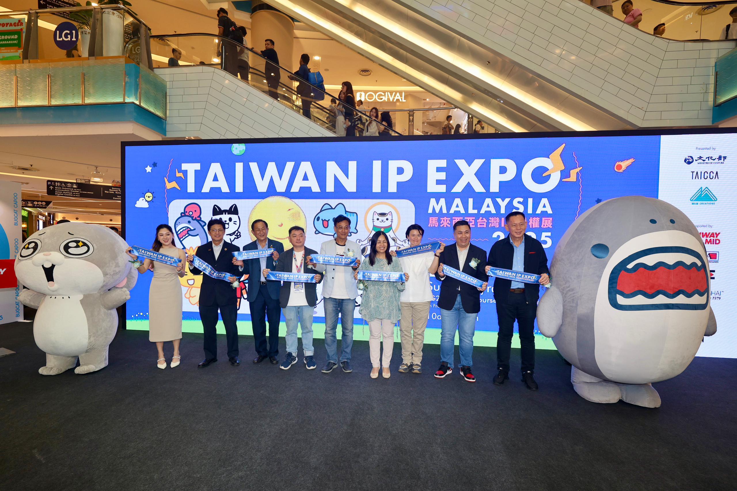 「Taiwan IP Expo」週四在馬國雙威金字塔購物中心正式開幕，活動期間安排多場媒合會，廣邀馬來西亞企業代表參與，促成授權合作與聯名機會。（陳億佩 攝）
