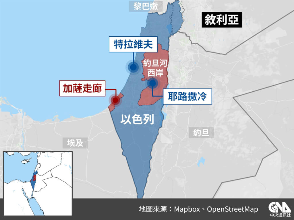 以哈範圍地圖